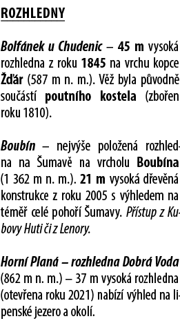 Rozhledny Bolf nek u Chudenic – 45 m vysok rozhledna z roku 1845 na vrchu kopce    r (587 m n. m.). V   byla p vodn ...