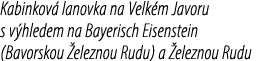 Kabinkov lanovka na Velk m Javoru s v hledem na Bayerisch Eisenstein (Bavorskou  eleznou Rudu) a  eleznou Rudu 