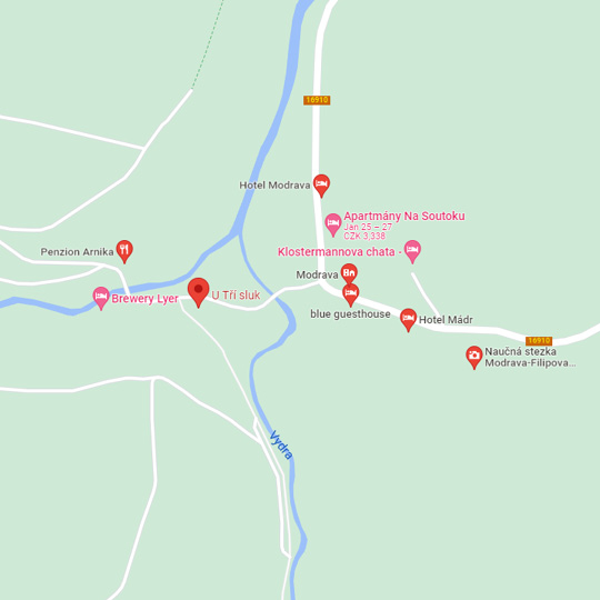 Restaurace – penzion U Tří sluk, zdroj: Google maps