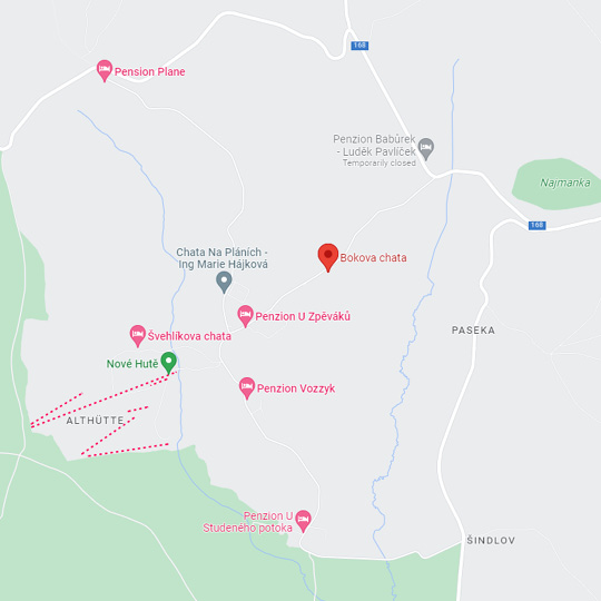 Bokova chata, zdroj: Google maps