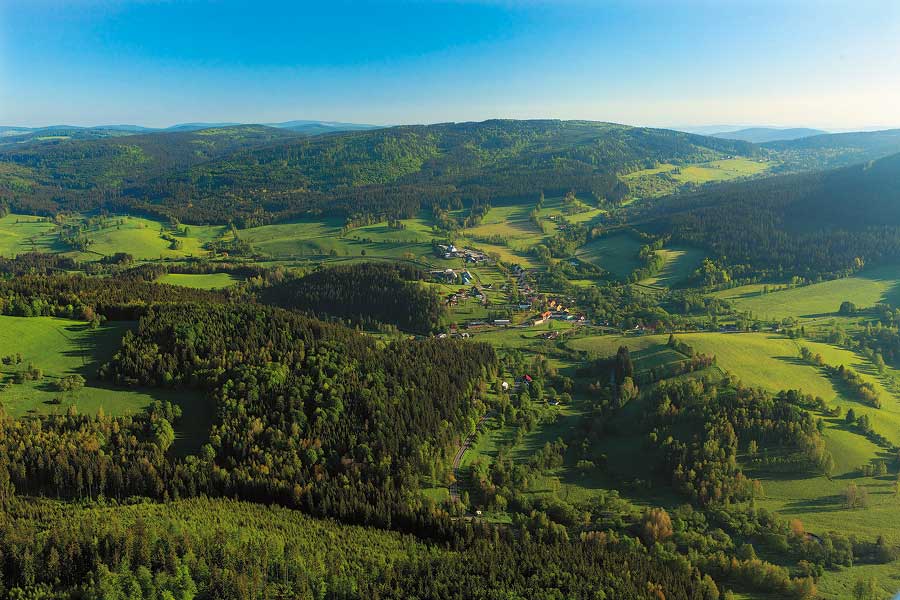 Šumava, letecký pohled, foto: Libor Sváček