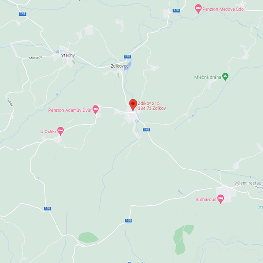 Zdíkov, zdroj: Google maps